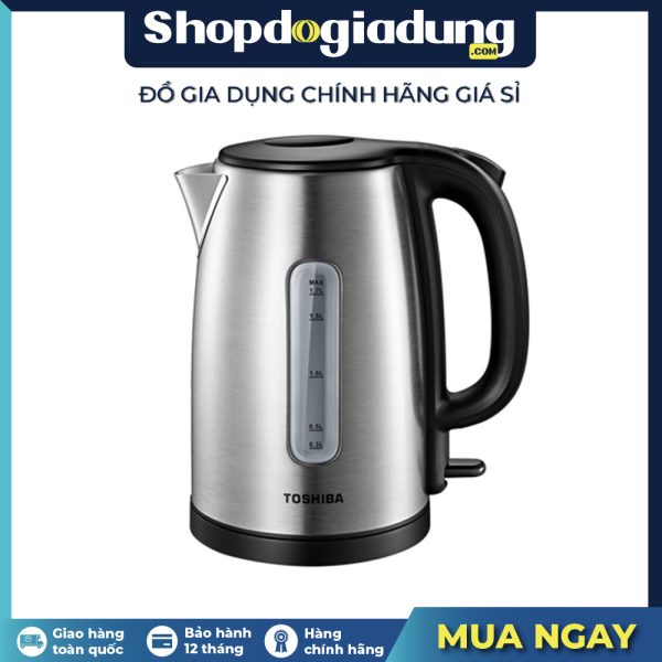 Bình (Ấm) đun siêu tốc TOSHIBA KT-17SH1NV, Dễ dàng vệ sinh, châm nước - hàng chính hãng