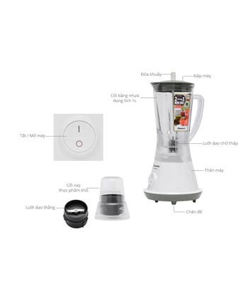 Máy xay sinh tố Panasonic MX-GM1011 HRA - góc nhìn 3