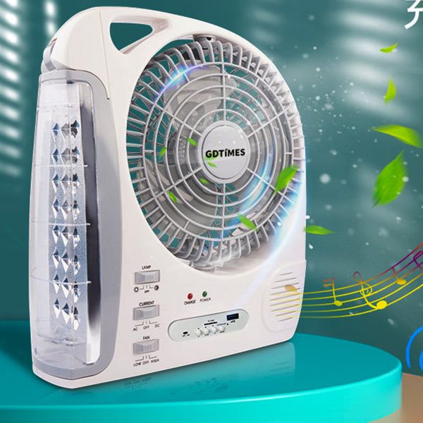 Quạt tích điện, sạc, loa đa năng 6 trong 1 ND-588 - Hình ảnh 2