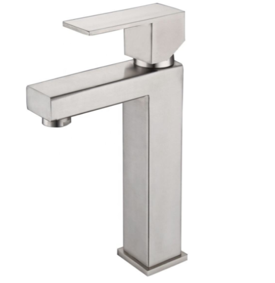 Vòi lavabo nóng lạnh vuông inox mờ LK-6911A - hình ảnh sản phẩm