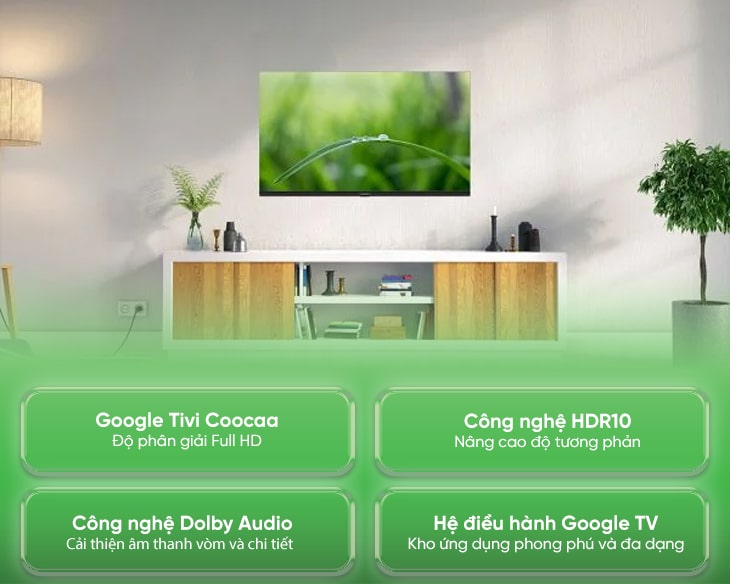 Google Tivi Coocaa 43 Inch 43Z73 fashion 2024, giá tốt - hình ảnh sản phẩm