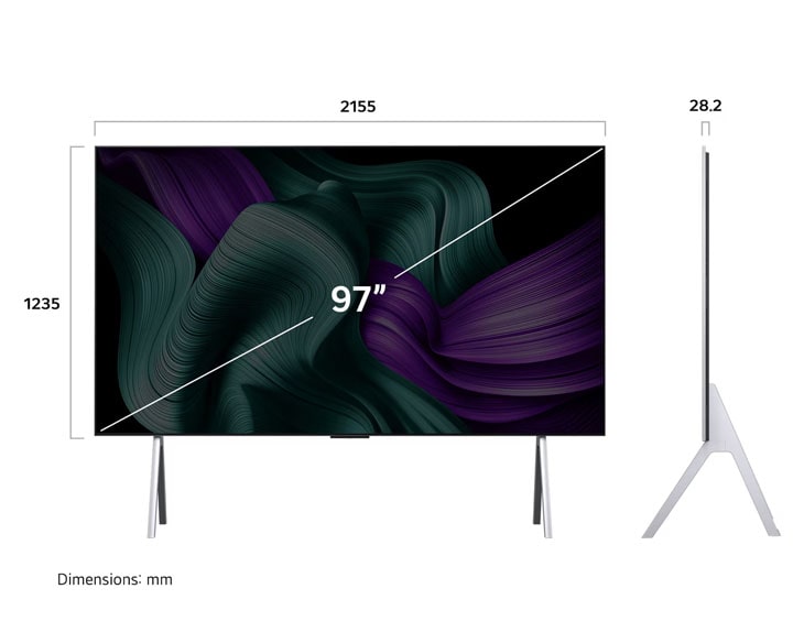 Good Tivi OLED LG evo AI 4K 97 inch OLED97M5PSA 2025 - góc nhìn 4