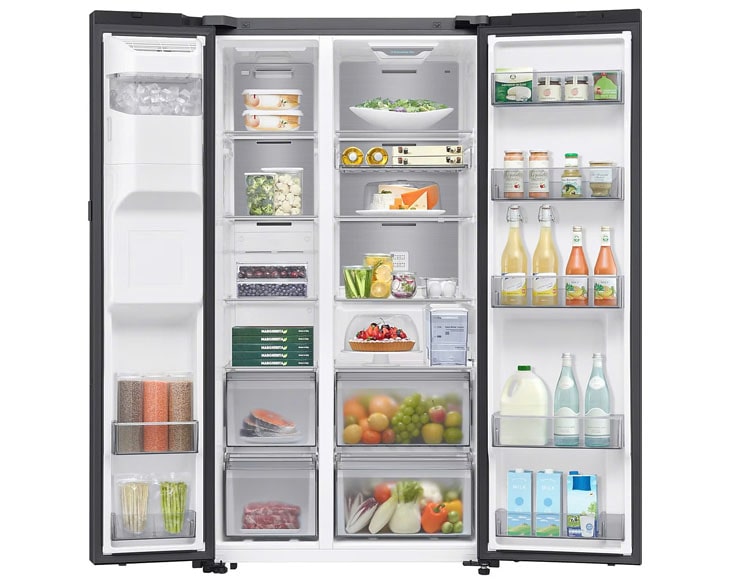 Tủ lạnh Samsung Inverter 615 lít AI House RS90F65D2FSV - góc nhìn 5