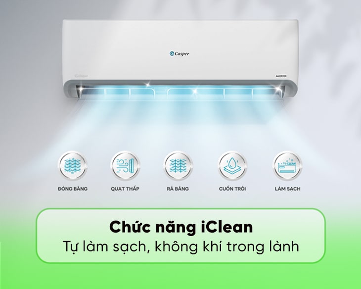 Máy lạnh Casper Inverter 1.5 HP TC-12IS36 style 2024 - góc nhìn 2