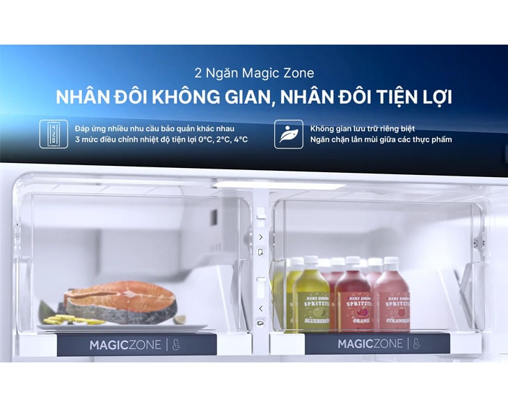 Tủ lạnh Aqua Inverter 455 lít AQR-TA518FA(SL) fashion 2024 - góc nhìn 4