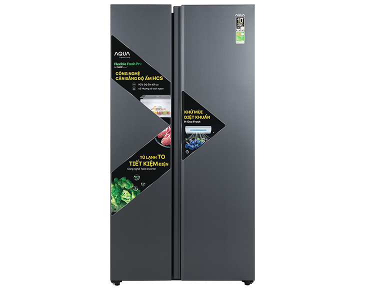 Tủ lạnh Aqua Inverter 646 lít AQR-S682XA(SLB) Giá Tốt - hình ảnh sản phẩm