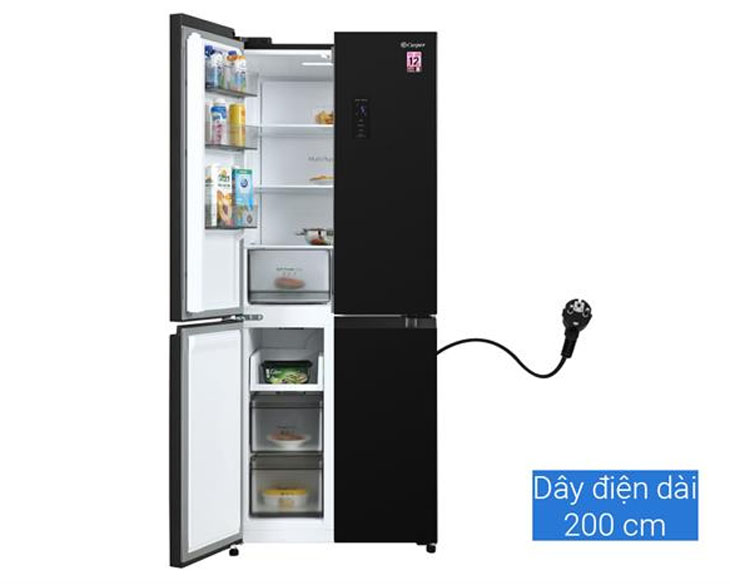 Tủ lạnh Casper Inverter 430 Lít RM-430PB chính hãng, giá tôt - góc nhìn 3