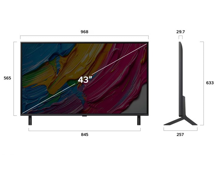 Good Tivi LG QNED AI 4K 43 Inch 43QNED80ASA | Lam Anh Store - góc nhìn 4