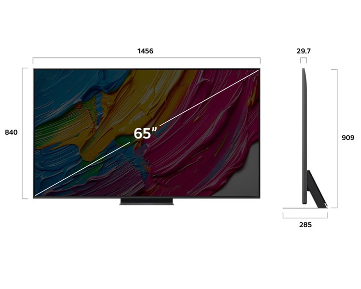 Sensible Tivi LG QNED AI 4K 65 Inch 65QNED81ASA | Lam Anh Store - góc nhìn 5