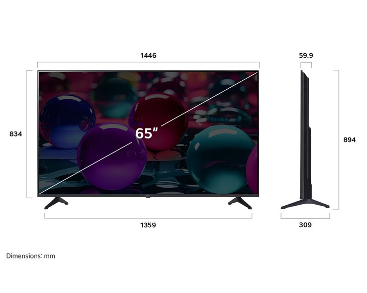 Good Tivi LG AI 4K 65 Inch 65UA7350PSB fashion 2025, giá tốt - góc nhìn 4